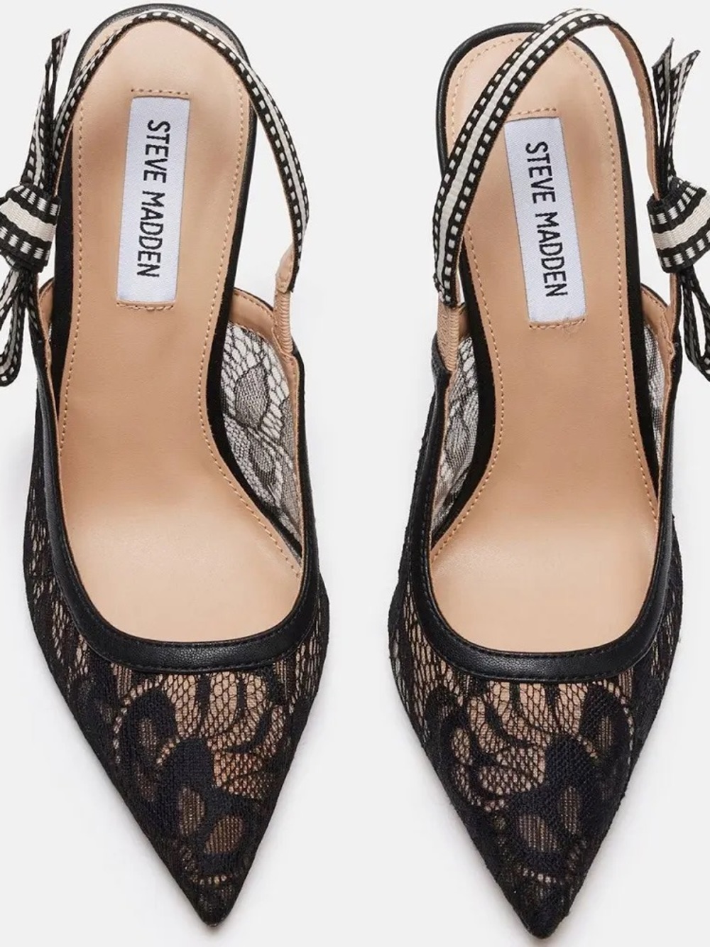 Steve Madden Bri Slingback — Black Lace - Picture 5 of 9